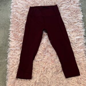 Women’s Maroon Leggings capris